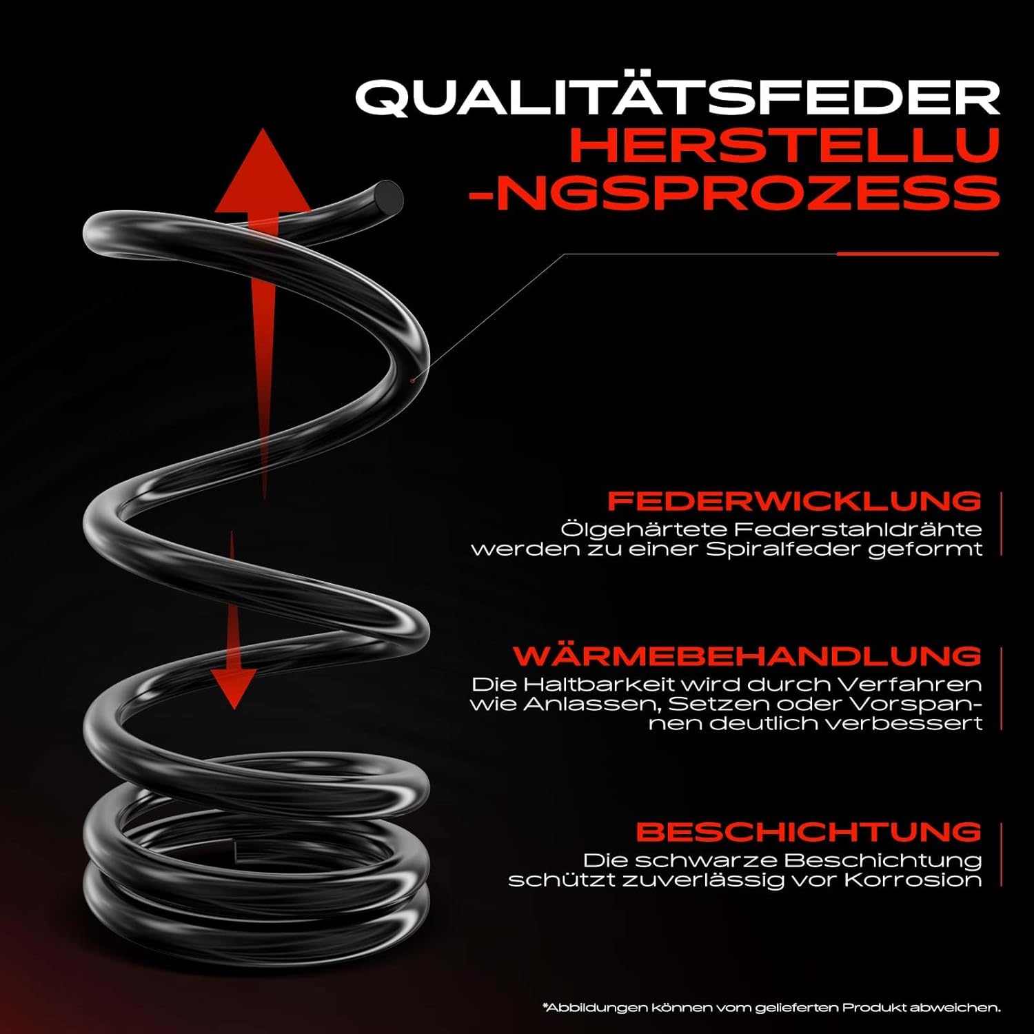 Thumbnail 4 de Frankberg 2x Federn Fahrwerksfeder Vorderachse passend für Audi A6 (4F, C6, 2004–2011) – Ersatz 4F0411105BK