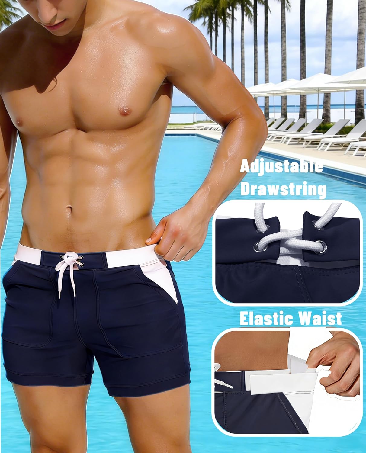 Thumbnail 5 de KEFITEVD Men's Quick Dry Swimming Shorts – YK016