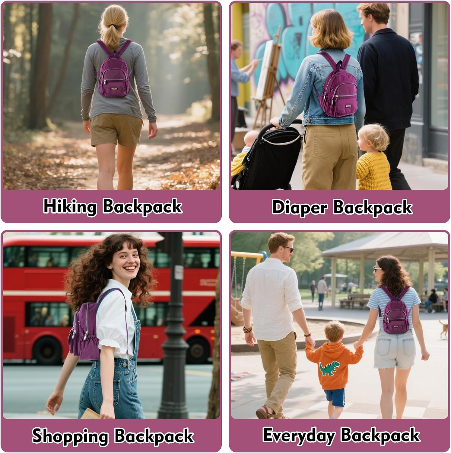 Detalle de AOTIAN Nylon Lightweight Sturdy Little Casual Backpack 7 L