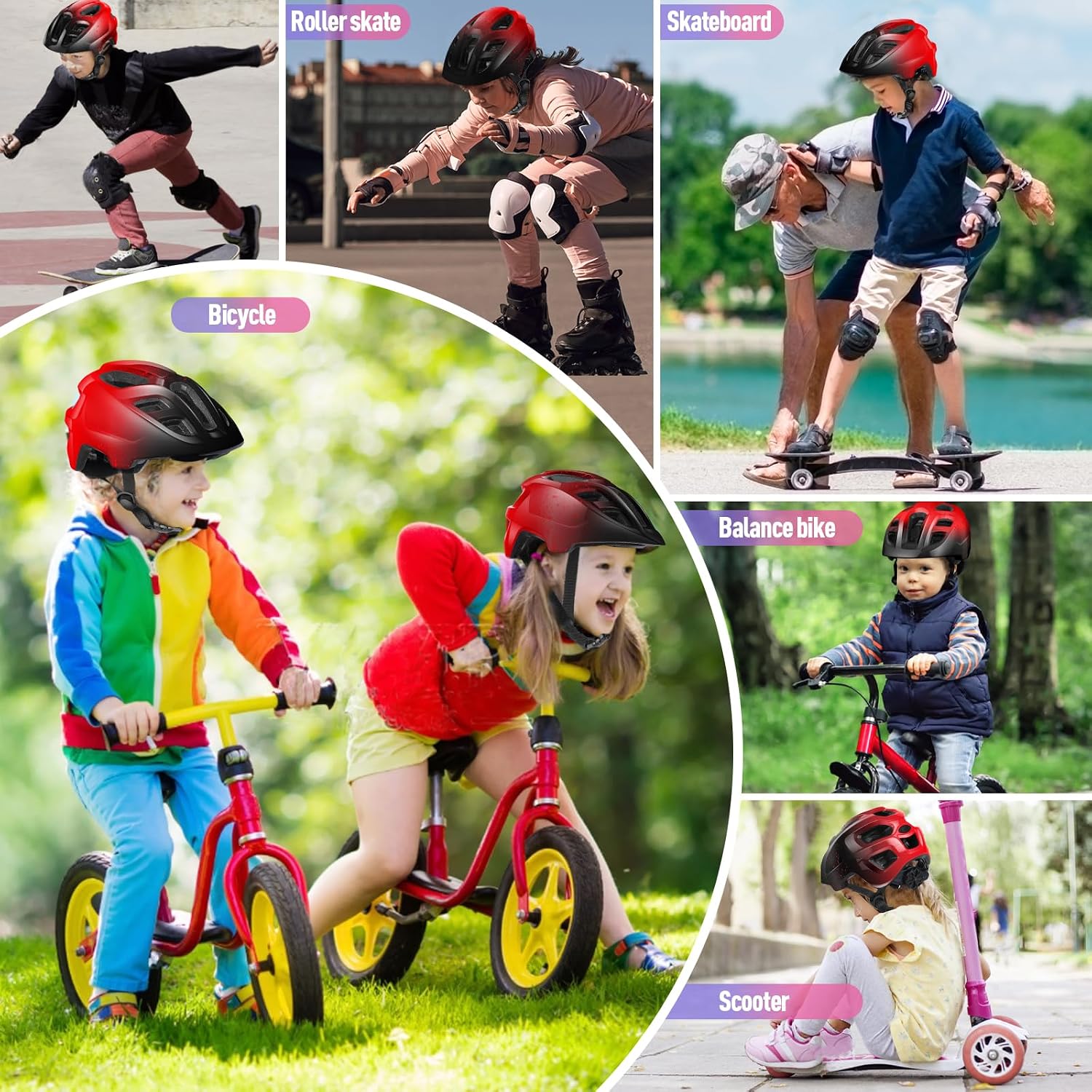 Thumbnail 6 de RaMokey Kids Bike Helmet for Boys & Girls (50-56cm) – Protective Cycling Helmet with Visor