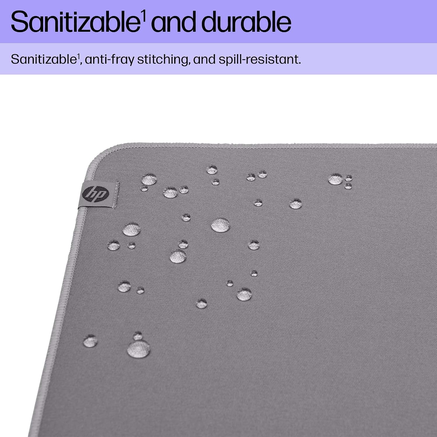 Detalle de HP 200 Sanitizable Desk Mat – Anti-slip, Durable, and Spill-Resistant (300mm x 700mm x 2mm) in Grey