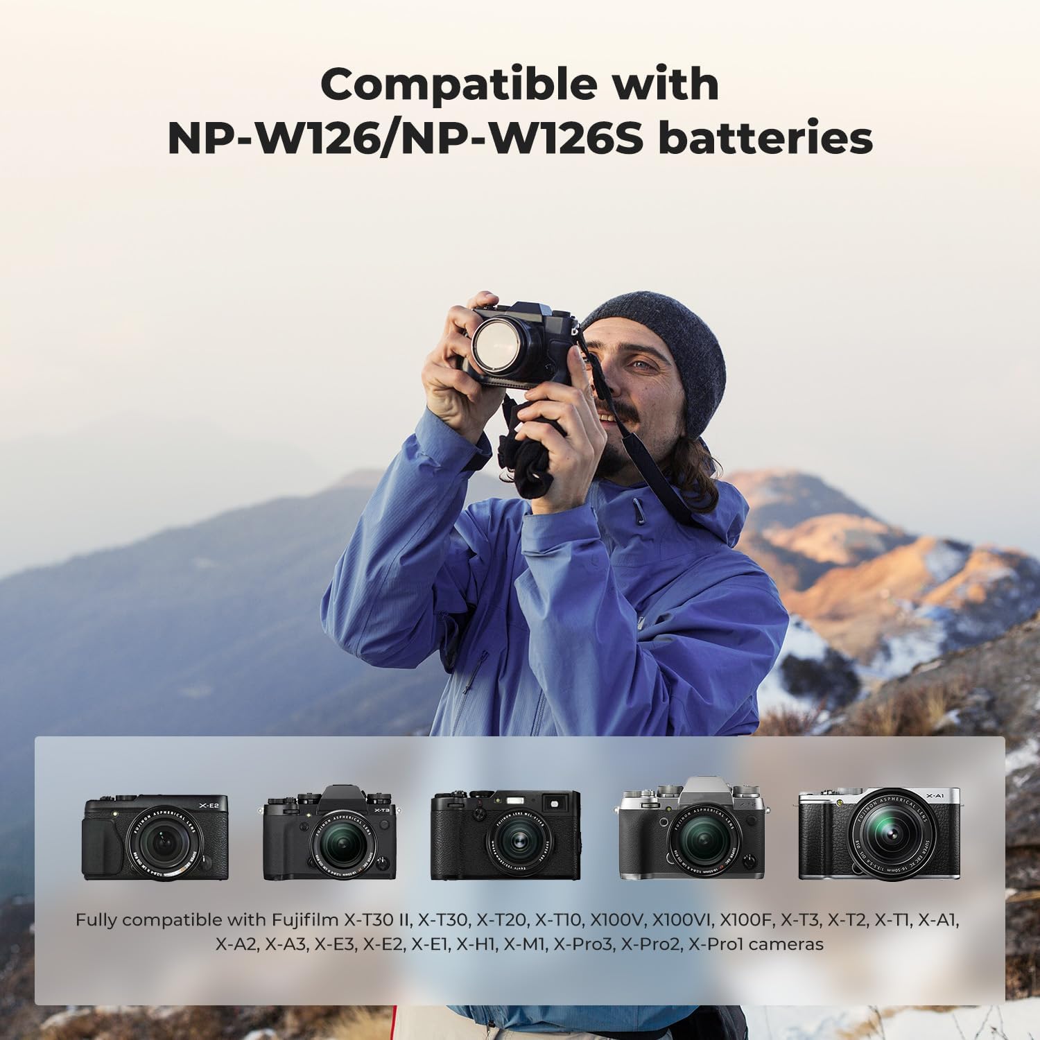 Thumbnail 1 de K&F CONCEPT NP-W126S NP-W126 Dual Battery Charger for Fujifilm X-series