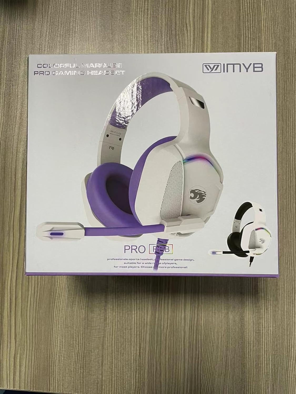 Detalle 2 de IMYB Katzenohr-Gaming-Headset – abnehmbare Ohren, RGB, Stereo Surround & Stimmqualität, kompatibel mit PC/Mac, PS4/PS5, Xbox Series X/S