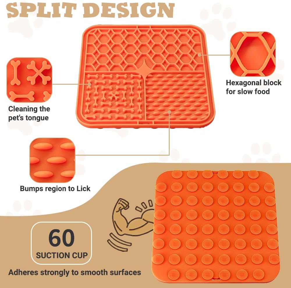 Thumbnail 2 de Aileem 4 Pcs Licky Mats for Dogs Puppy – suction cup lick mats for slow feeding, bathing and training