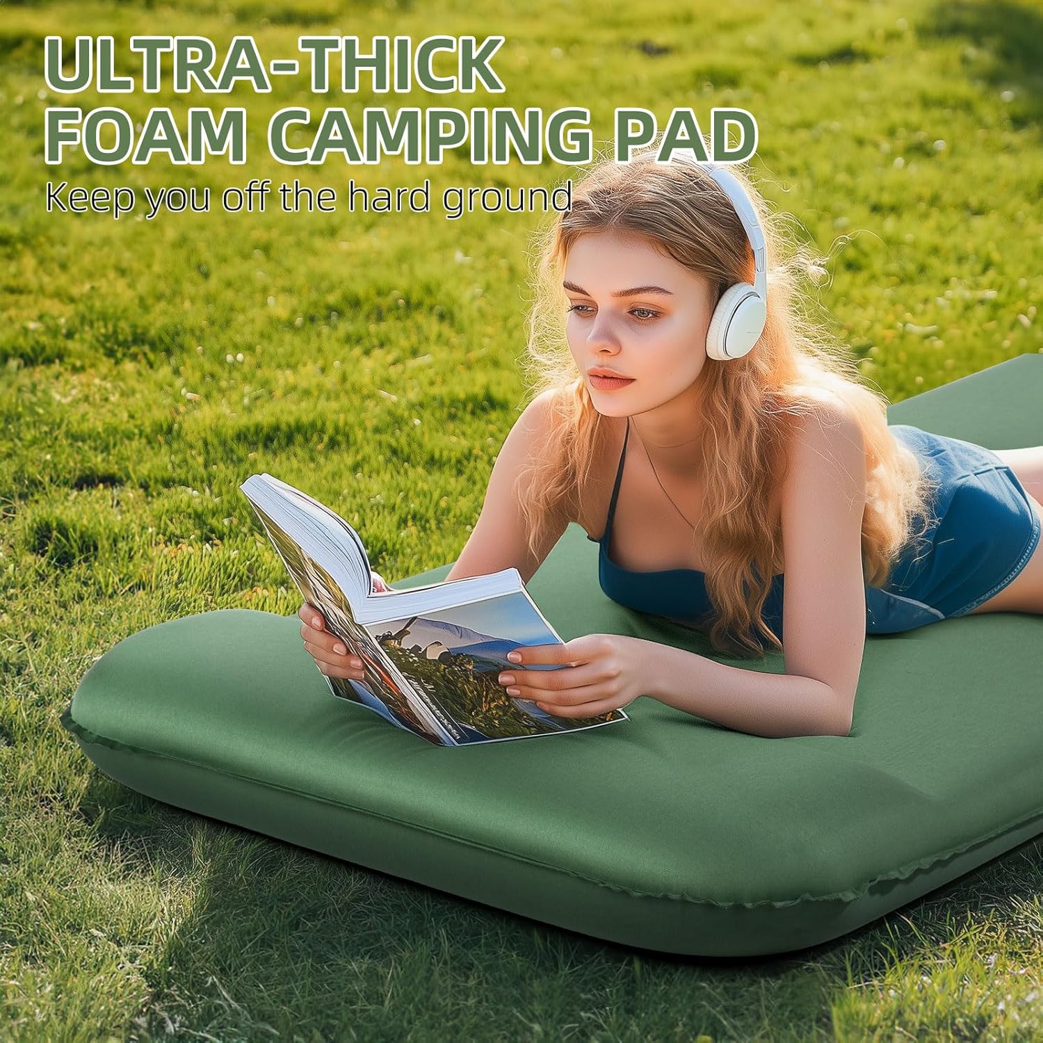 Thumbnail 2 de Wevelel Memory Sleeping Pad (3.1" Ultra-Thick Foam) with 9.5 R-Value Insulation