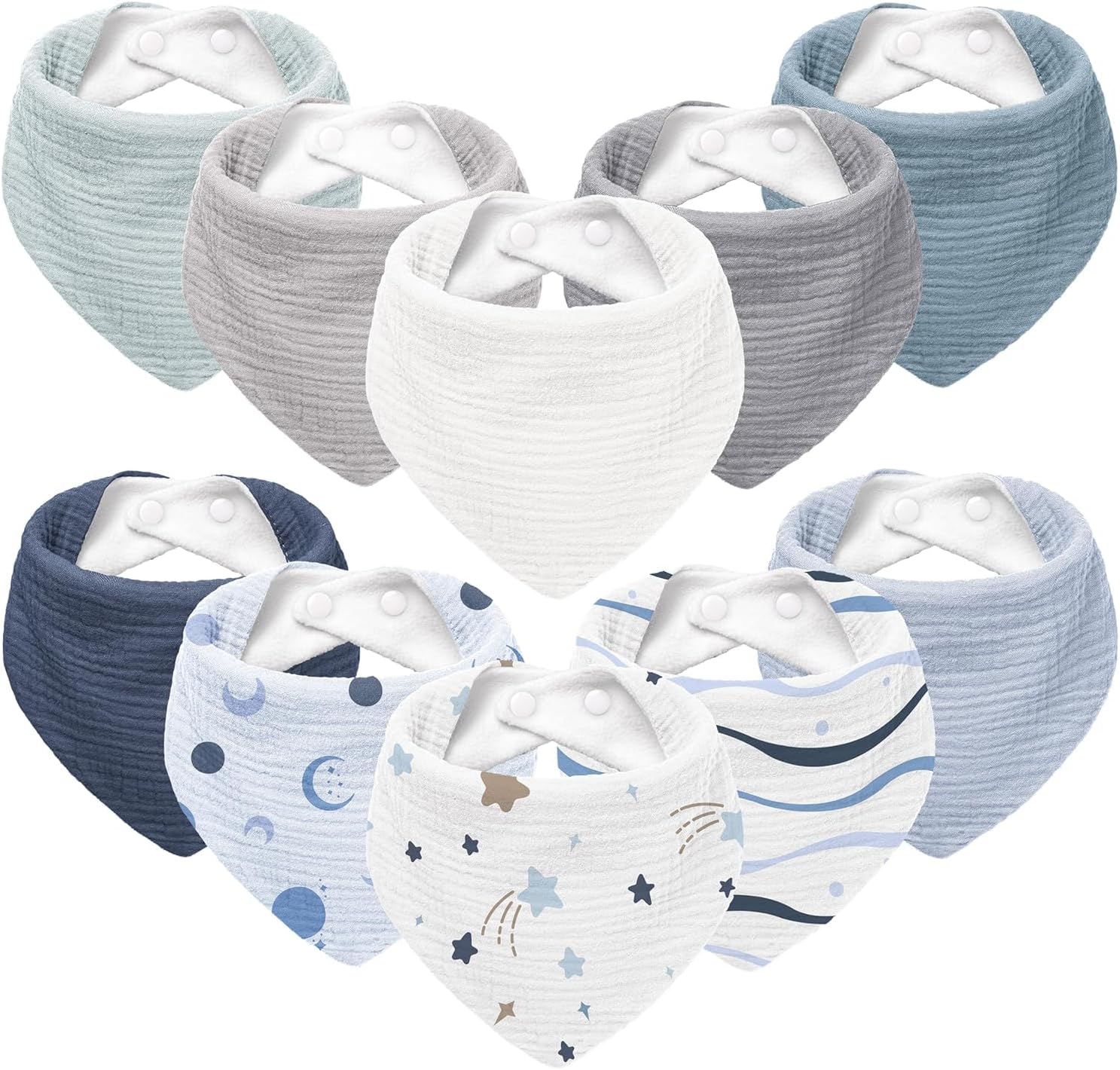 Detalle de Susurration Muslin Drool Bibs 6 Pack