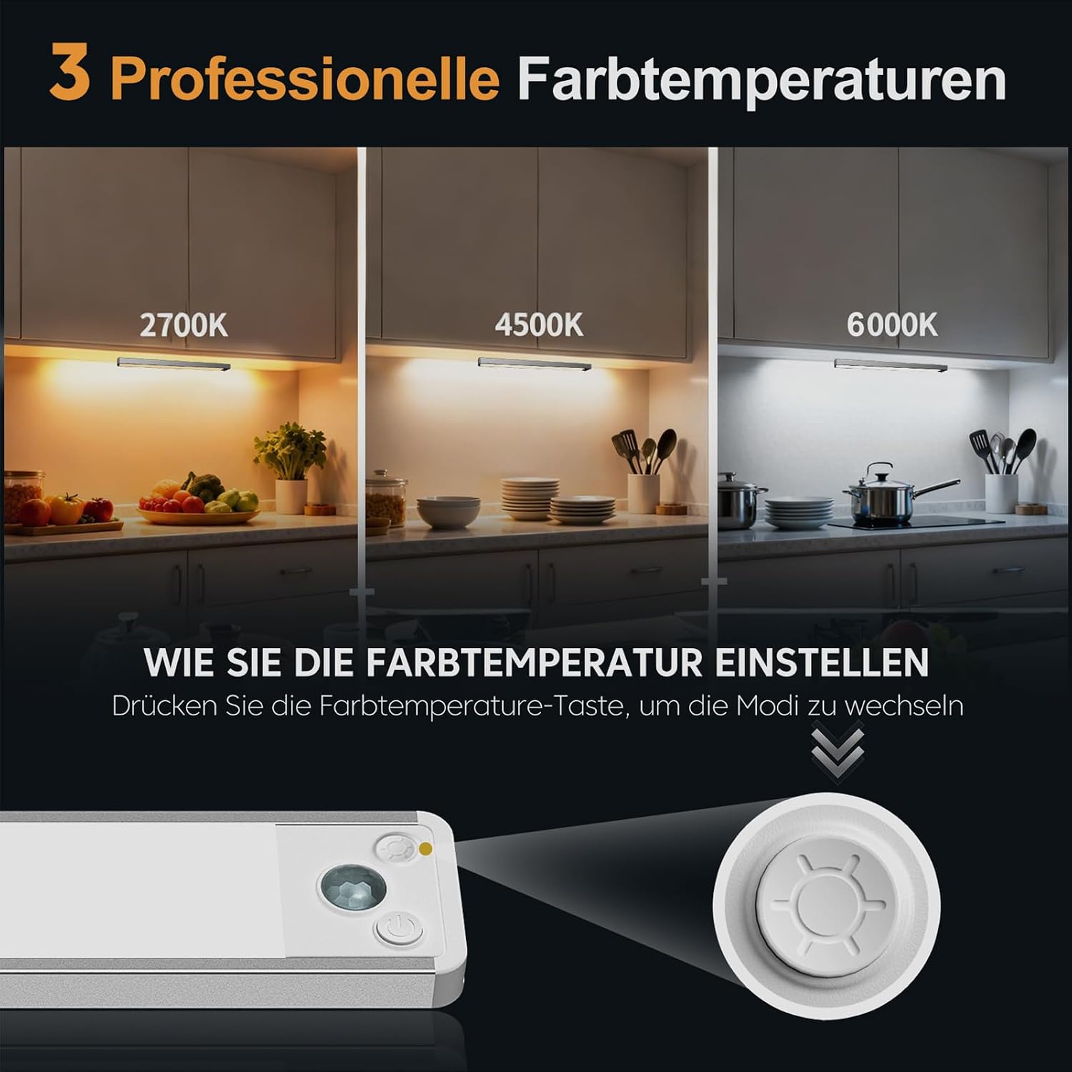 Detalle 2 de Schrankbeleuchtung Led Bewegungssensor 20CM