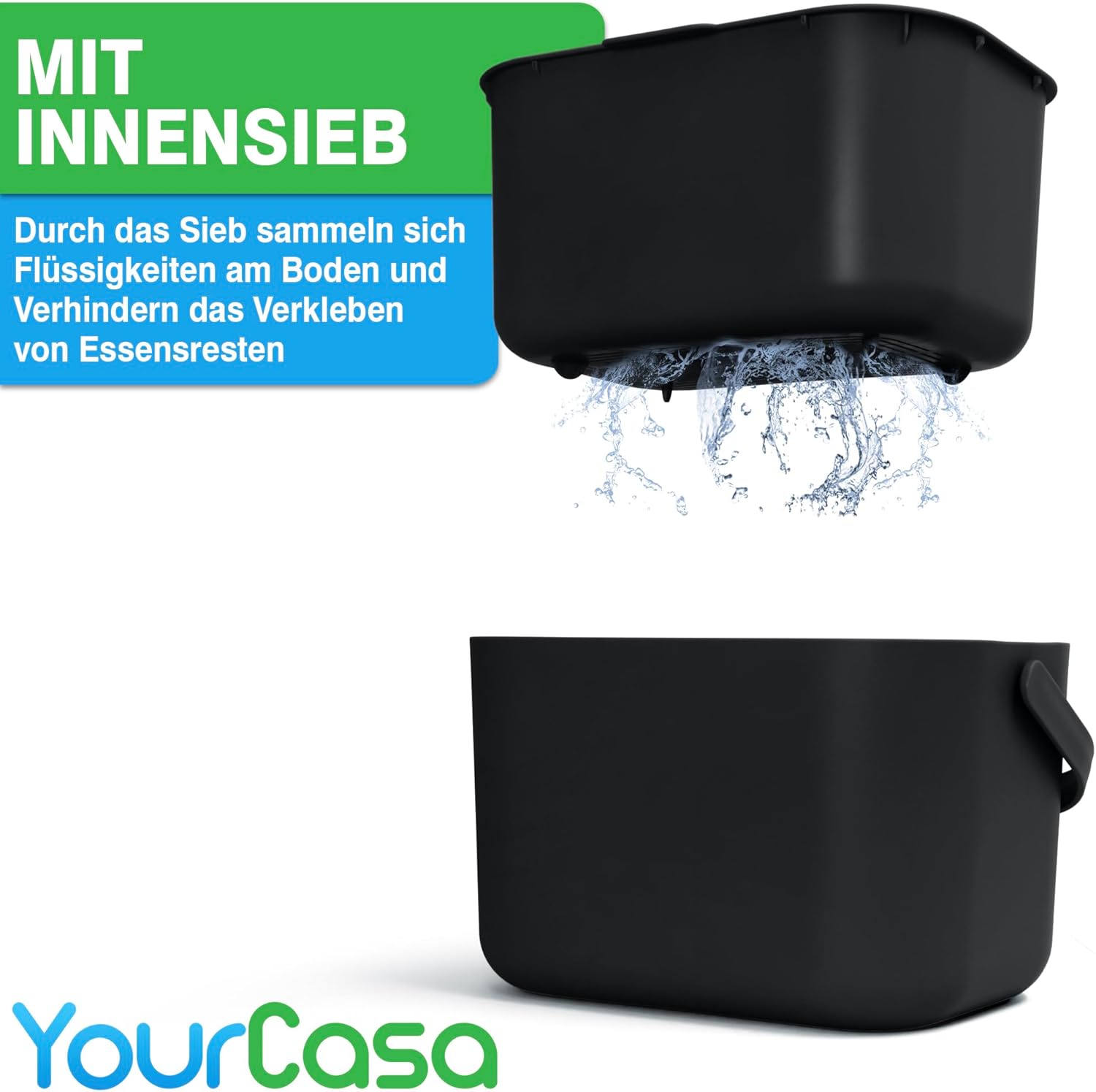 Detalle de YourCasa Biomülleimer Küche 5 l für Biomüll