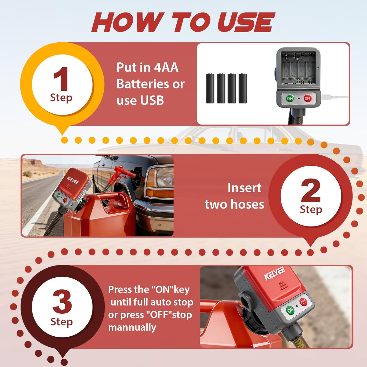 Thumbnail 6 de Kelyee Fuel Transfer Pump with PVC Hose