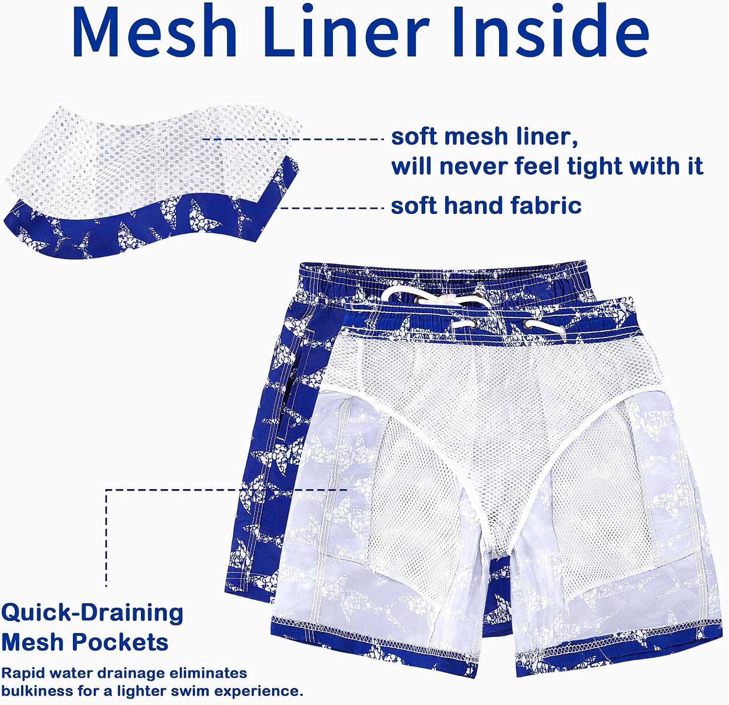 Thumbnail 3 de GENTABY Boys Swimming Shorts: Quick-Dry Patterned Board Shorts for 3–14 Years