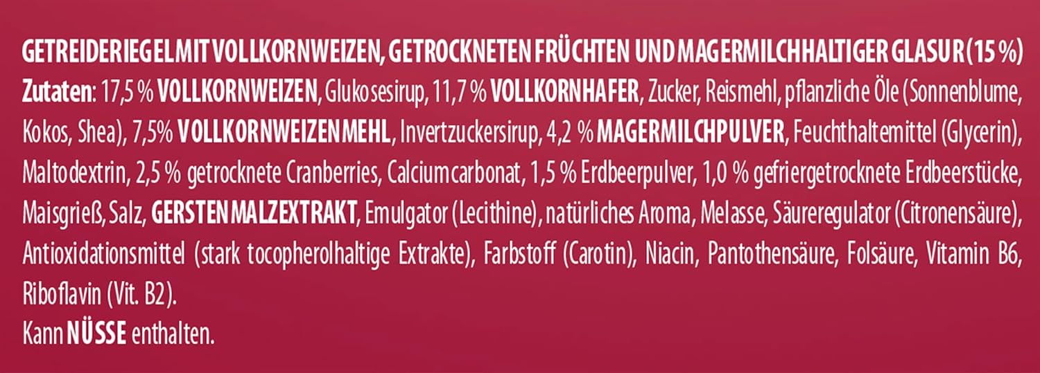 Thumbnail 3 de Nestlé FITNESS Bars Rote Beeren Cerealienriegel (8er Pack, je 23,5 g) – Energieriegel mit Vollkorn