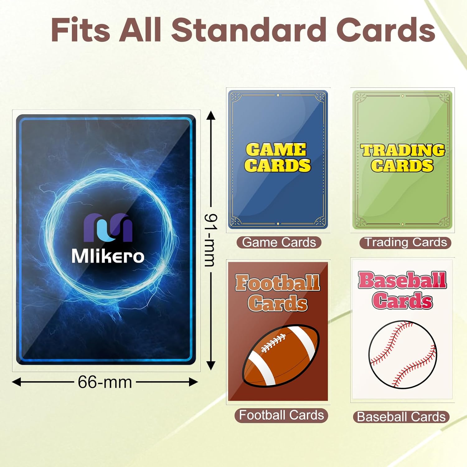 Thumbnail 2 de Mlikero 600 Pcs Clear Card Sleeves – Standard 66 × 91 mm