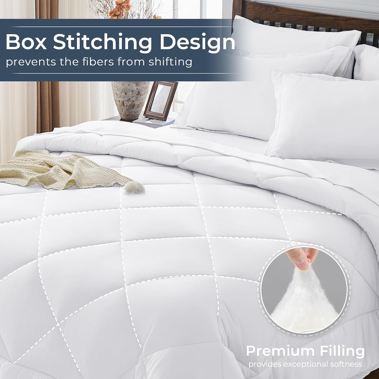 Detalle 2 de HEVUMYI King Comforter Set