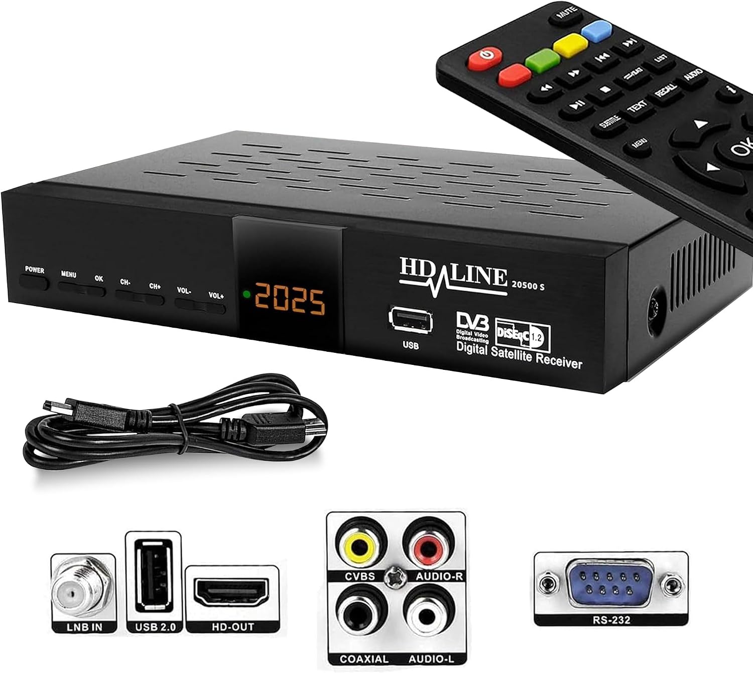 Thumbnail 6 de HD-Line 310 Satelliten Receiver – Full HD, DVB-S/S2, HDMI & USB 2.0