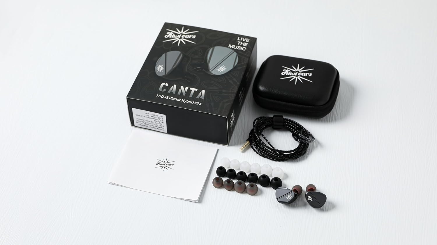 Detalle de Linsoul Kiwi Ears Canta IEM ibridi 1DD + 2Planar con cavo HiFi staccabile (monitor in-ear per musicisti)