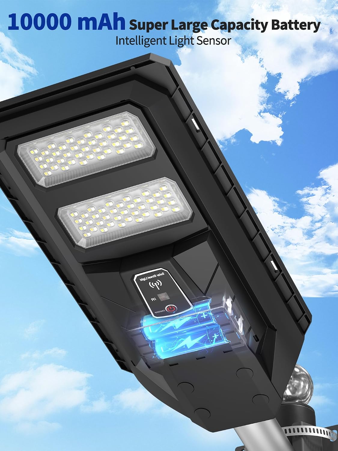 Thumbnail 6 de Ofuray Lampione Solare Led Esterno (OLT-2Pack) con Pannello Solare, IP67, 3 Temperature di Colore