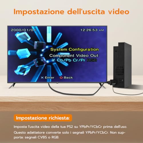 Detalle 1 de Mcbazel adattatore PS2-HDMI con uscita audio da 3,5 mm