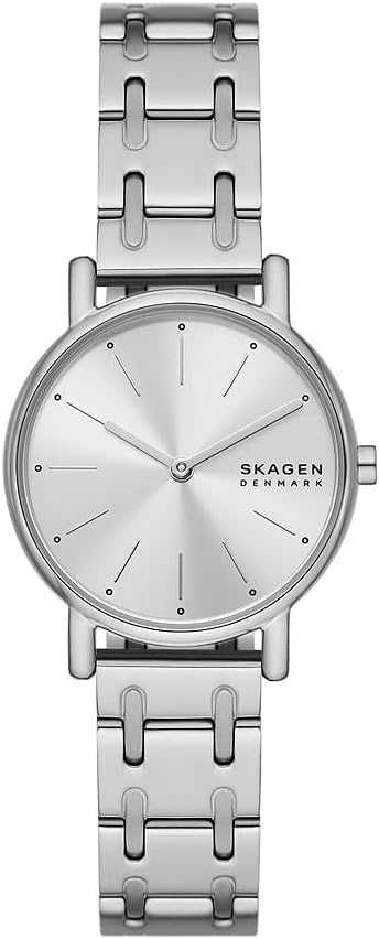 Detalle de Skagen Signatur Lille Damenarmbanduhr – Quarz, Silberton, Edelstahl- oder Lederband