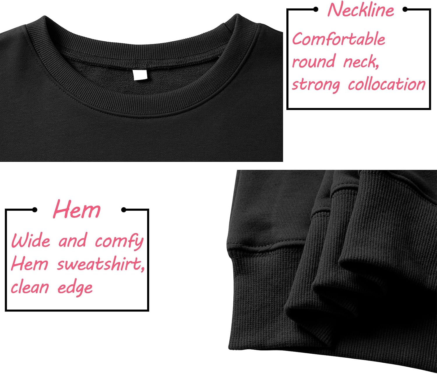 Thumbnail 4 de WIEIYM Smile Sweatshirt Cotton Crewneck
