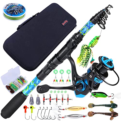 Sougayilang Fishing Rod and Reel Combo with Telescopic Pole ⚓