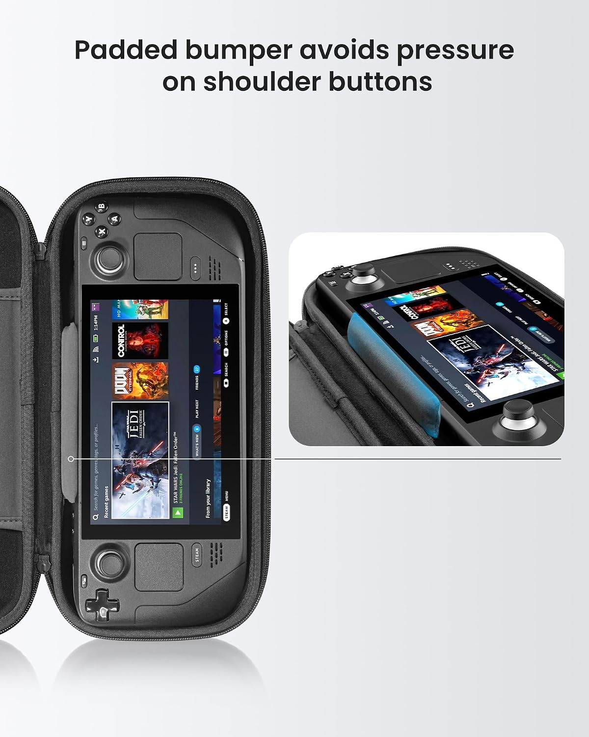 Detalle de tomtoc Protective Case for New Steam Deck OLED and Steam Deck