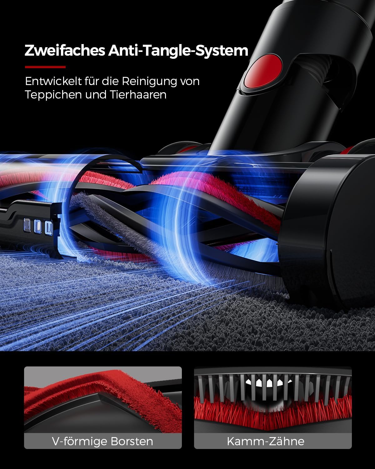 Thumbnail 3 de VACTechPro 55KPa/600W Akku Staubsauger Kabellos – leistungsstark, leise und smart