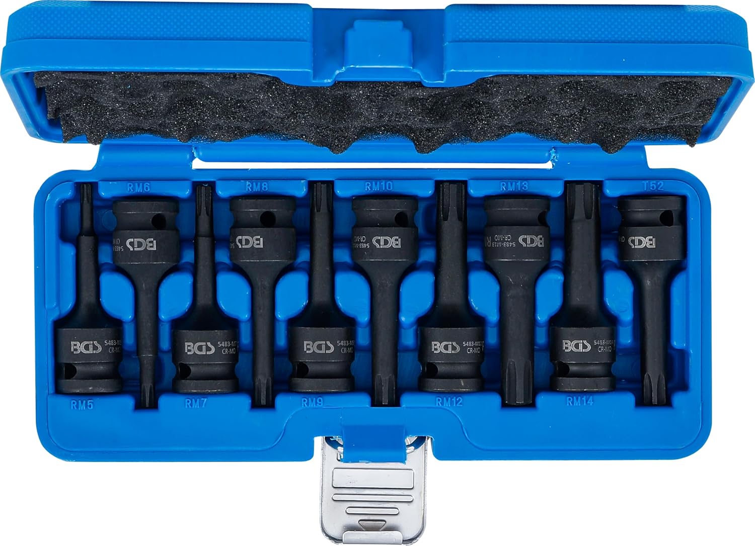 Detalle 2 de BGS 5483 Impact Bit Socket Set, 1/2" Drive, Spline for Ribe, M5–M14