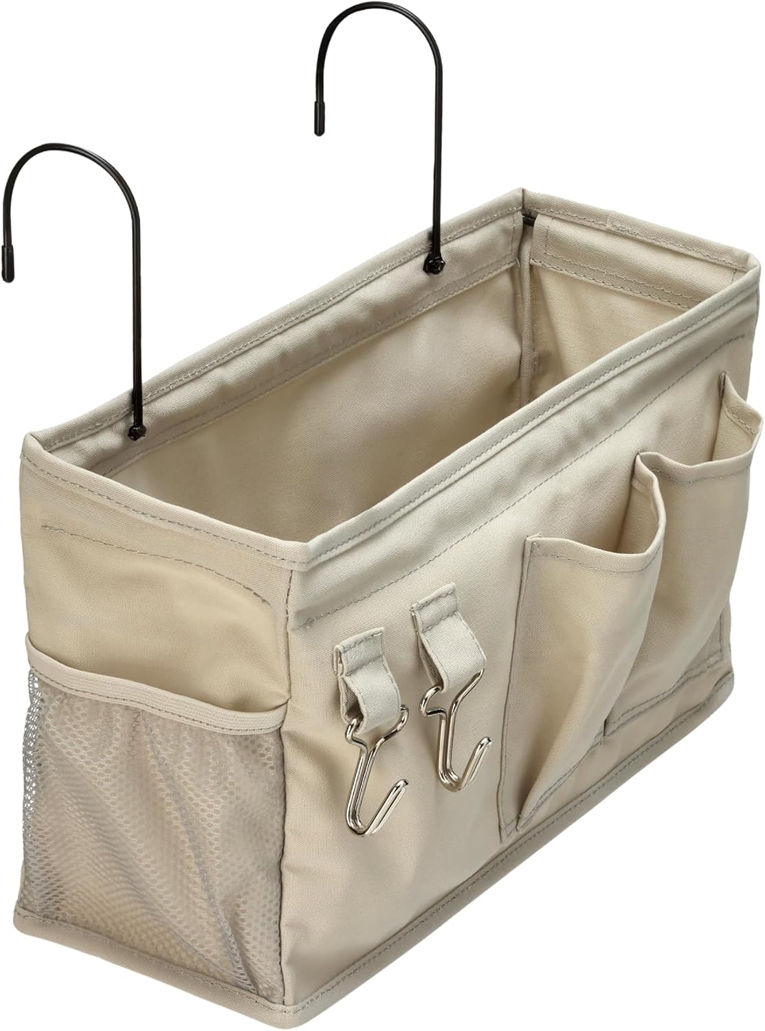 Detalle de Amazon Basics Portaoggetti da appendere al comodino M 12 x 37 x 20 cm, lino grezzo