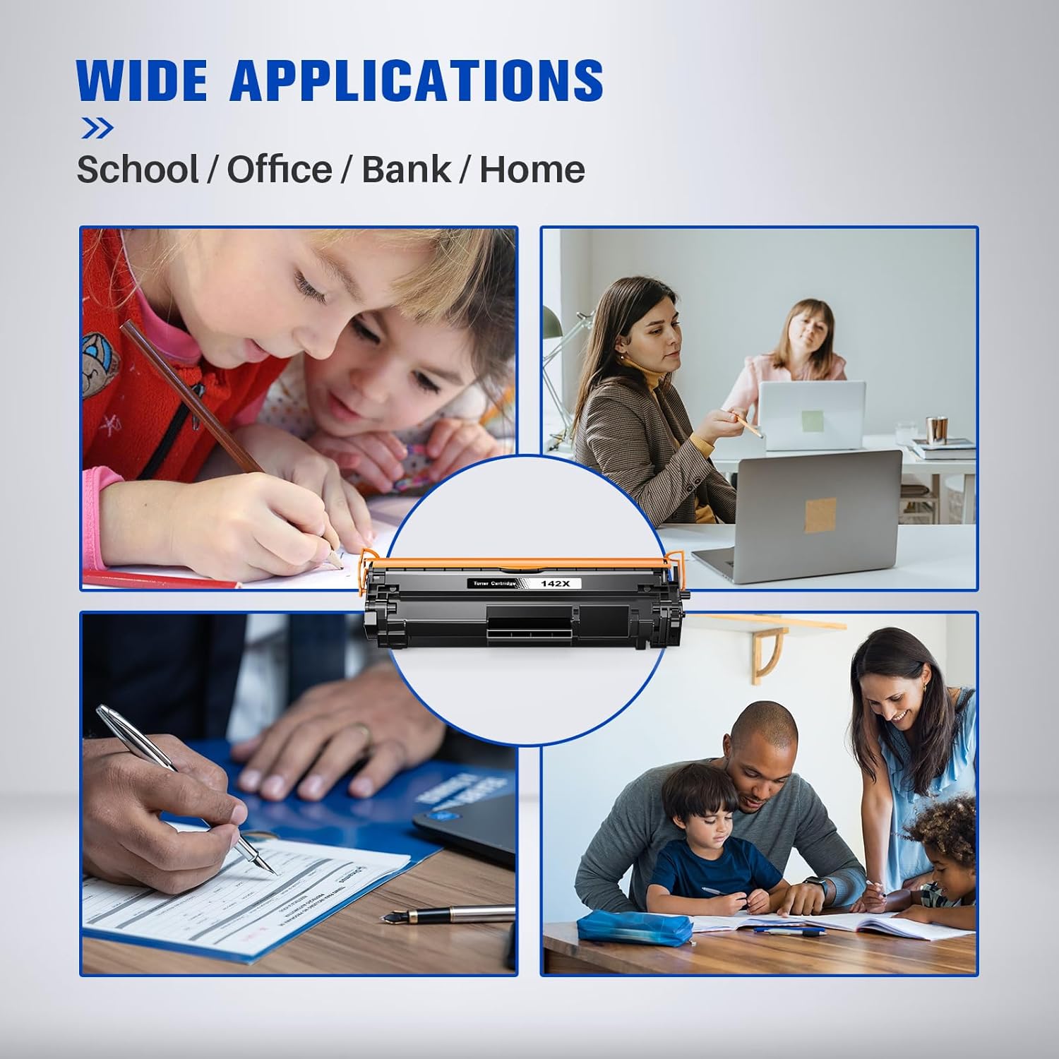 Thumbnail 6 de Q-image 142X (W1420X) cartouche de toner noir avec puce – lot de 2 compatible HP LaserJet MFP M140 / M139 / M110W