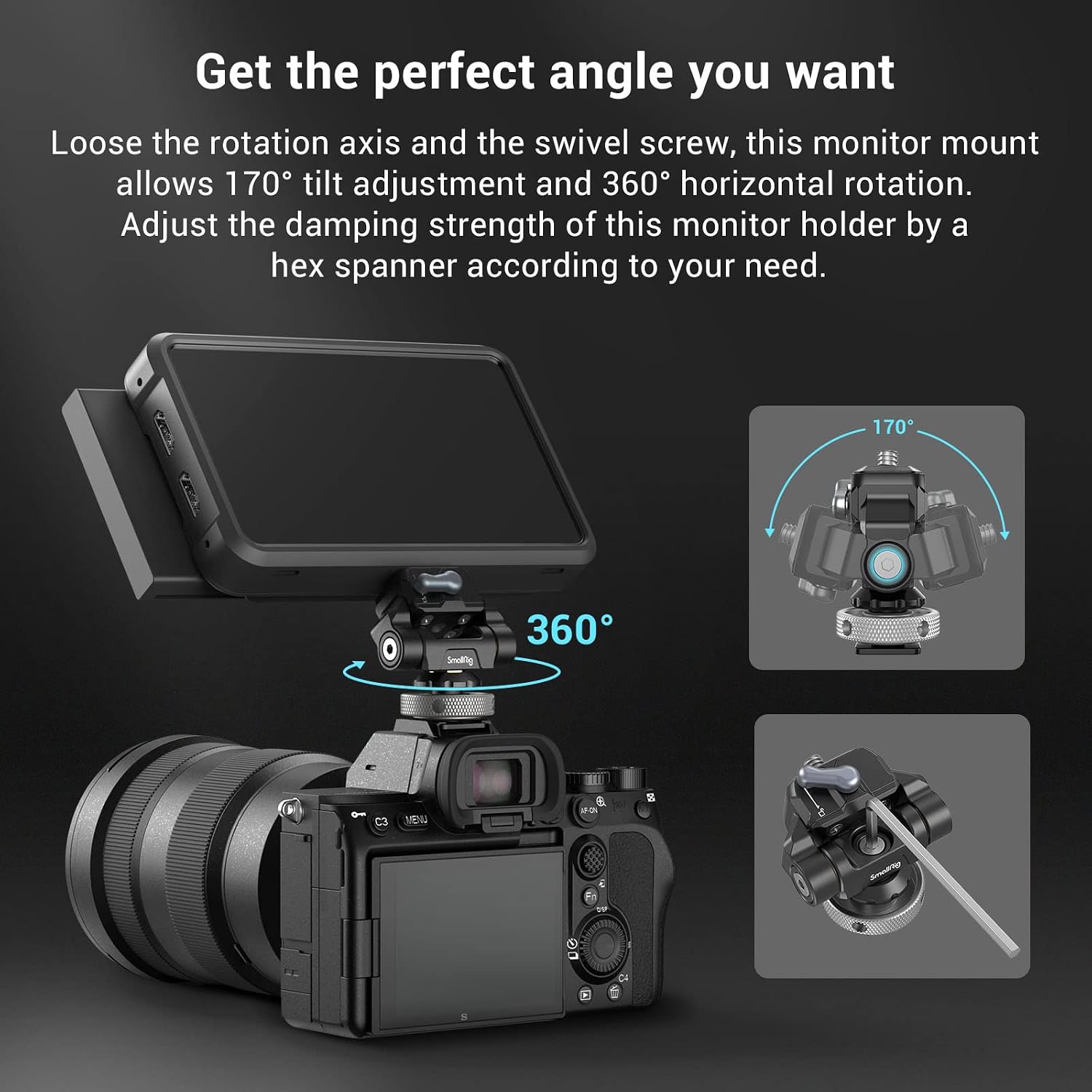 Detalle 2 de SMALLRIG 3514C Monitorhalterung 7"