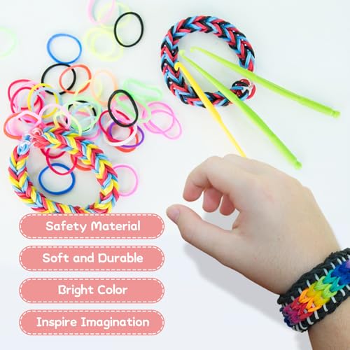 Detalle de Gomas para hacer pulseras Jsdoin 2700+ 40 rejilla: kit creativo con 30 colores y accesorios