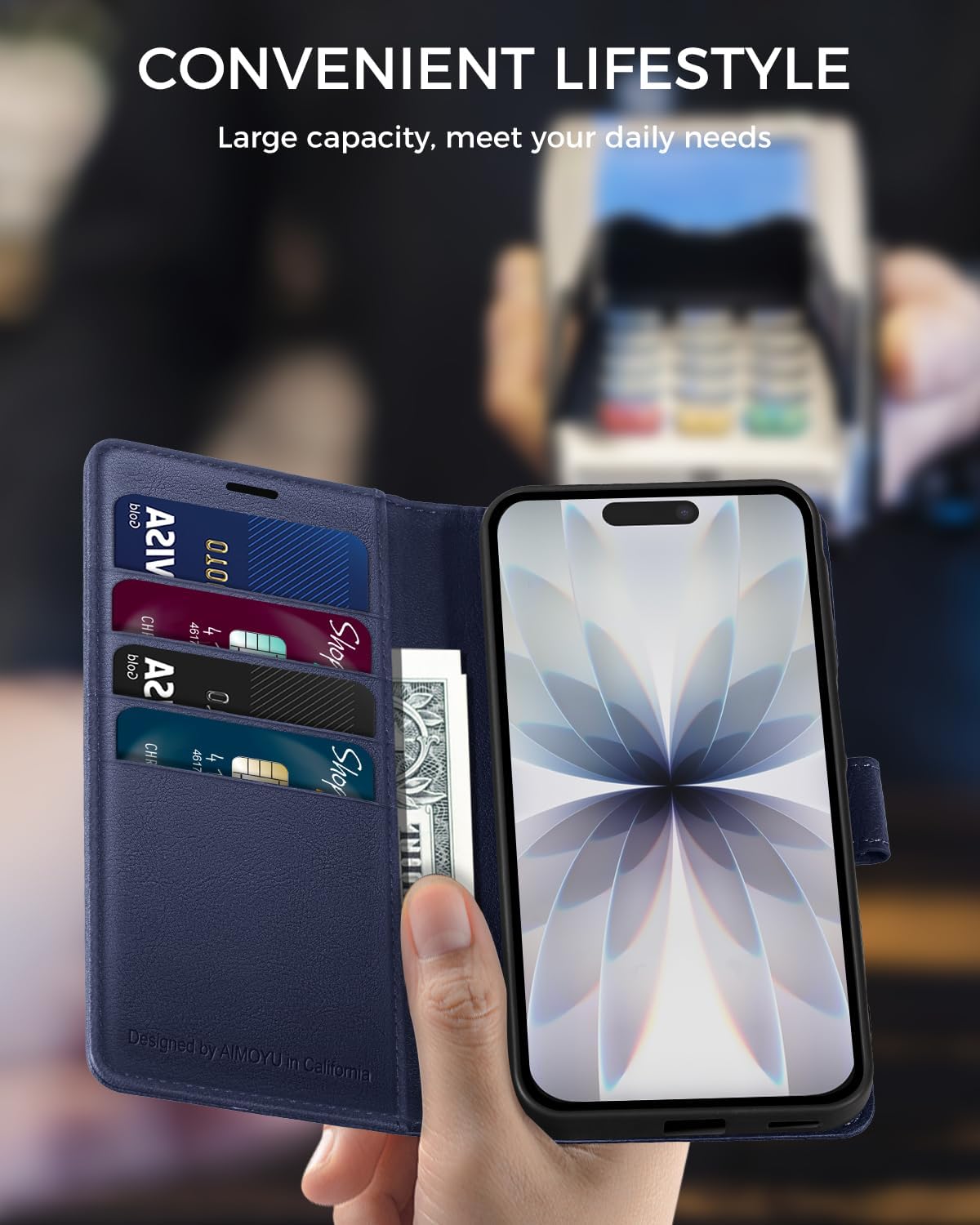 Thumbnail 5 de AIMOYU iPhone 17 Case 4‑slot Wallet