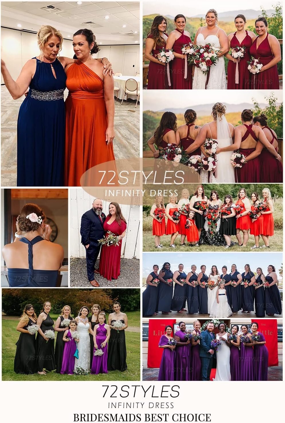 Thumbnail 1 de 72styles Multiway Bridesmaid Dress, Maxi – Soft, Stretchy, and Versatile