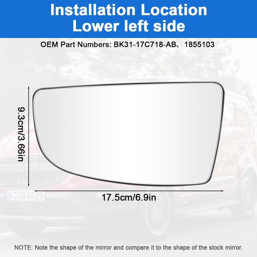 Detalle 2 de vsshe BK31-17C718-AB verre miroir Ford Transit MK8 2014