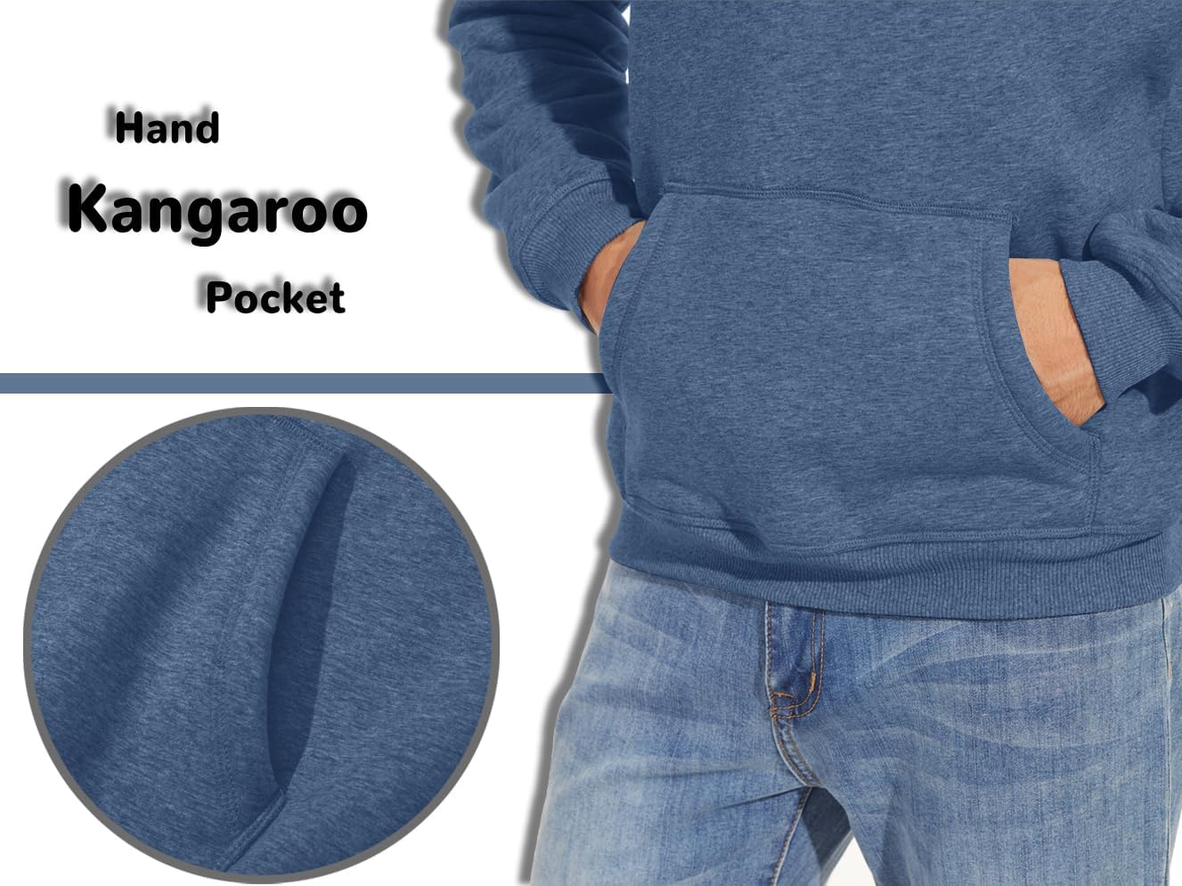 Thumbnail 4 de TACVASEN Men's Sherpa-Lined Pullover Hoodie with Kangaroo Pocket