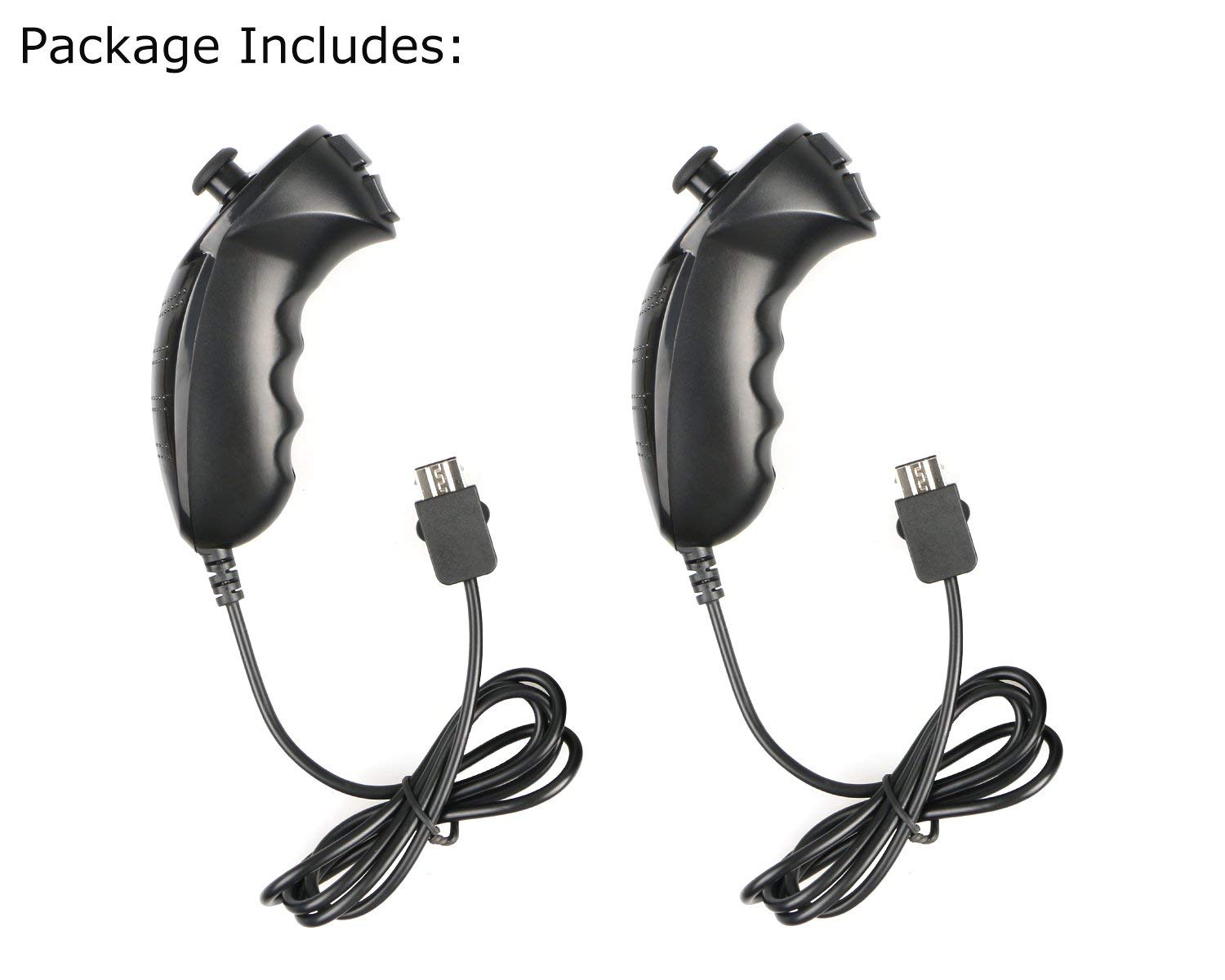 Detalle de Ankey 2-Pack Nunchuck Controller Ersatz – kabelgebundene Zusatz-Controller für Wii/Wii U