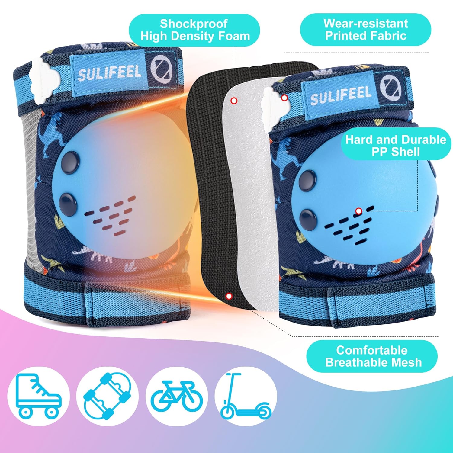Thumbnail 3 de Kids Protective Gear Set 7-in-1, 36-77 lb