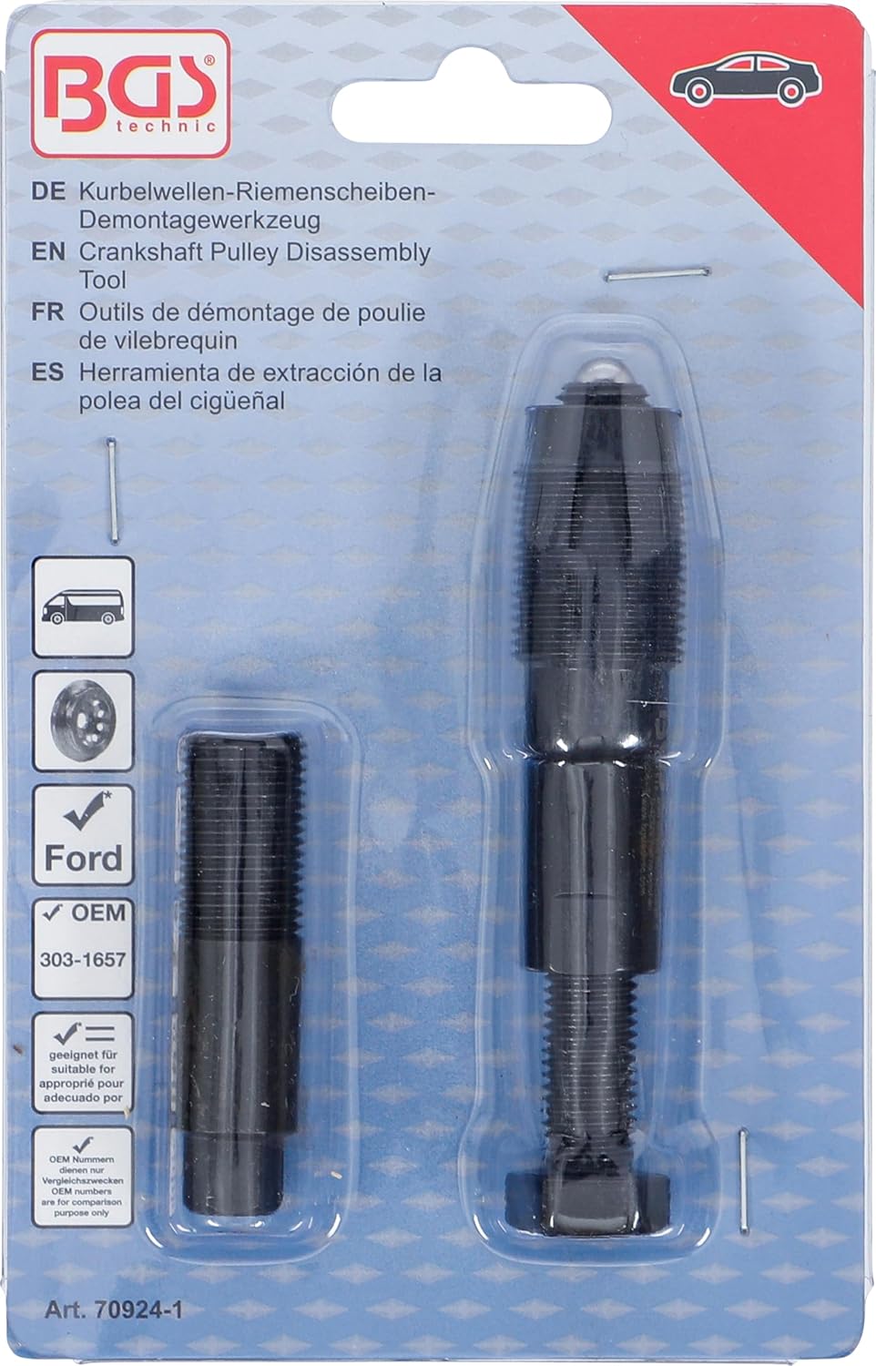 Detalle 1 de BGS 70924-1 – Utensile per smontaggio puleggia albero motore per Ford EcoBlue 2.0L