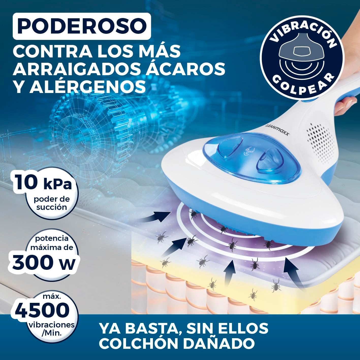 Thumbnail 2 de CLEANmaxx Aspirador de ácaros UV-C con EPA y luz desinfectante