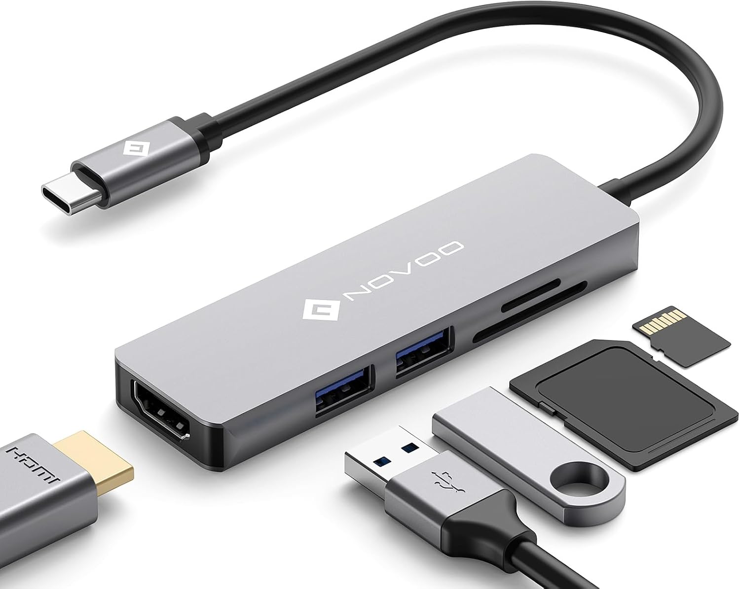 Detalle de NOVOO USB C Hub HDMI 4K Adapter