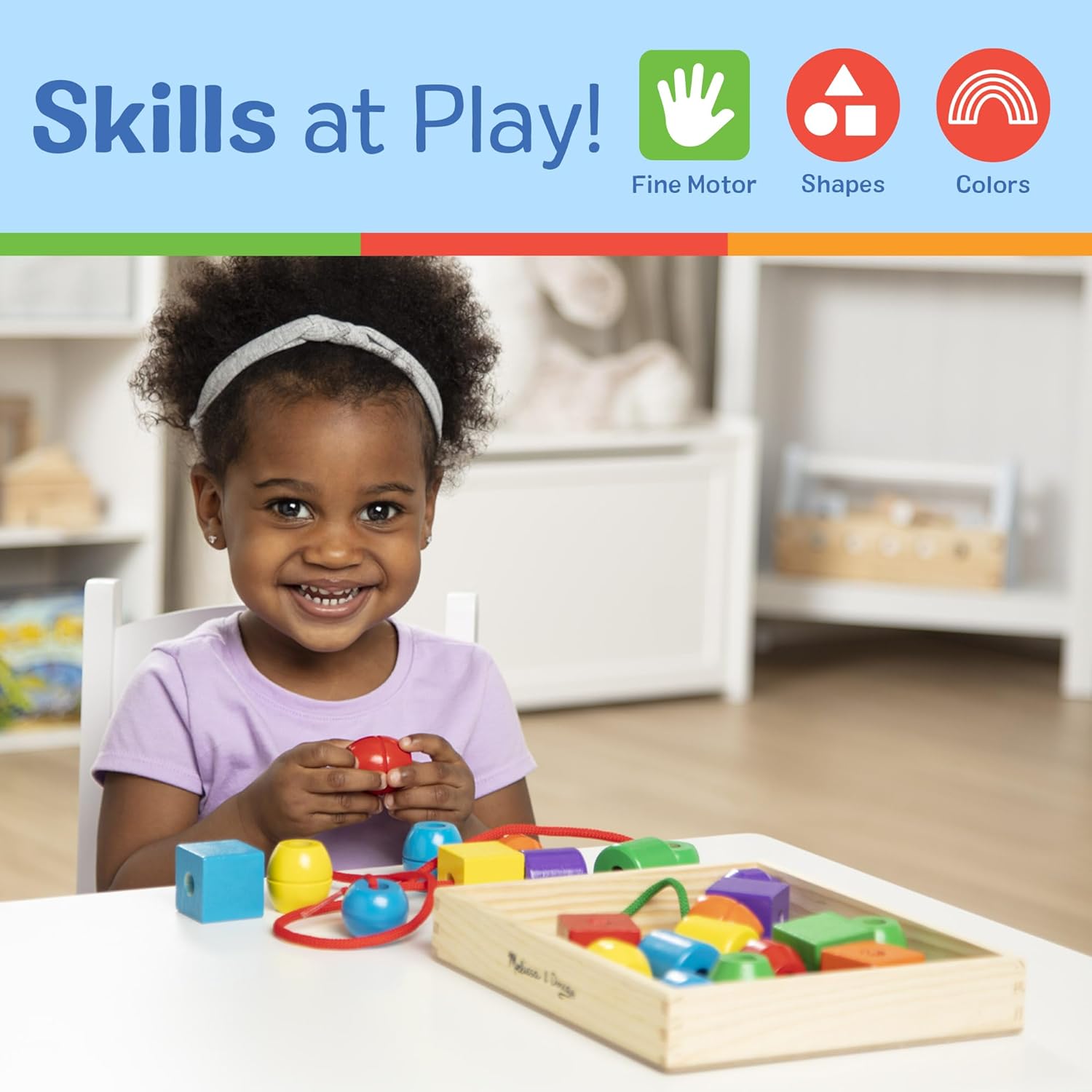 Thumbnail 4 de Melissa & Doug Wooden Lacing Beads – A Practical Early Learning Toy