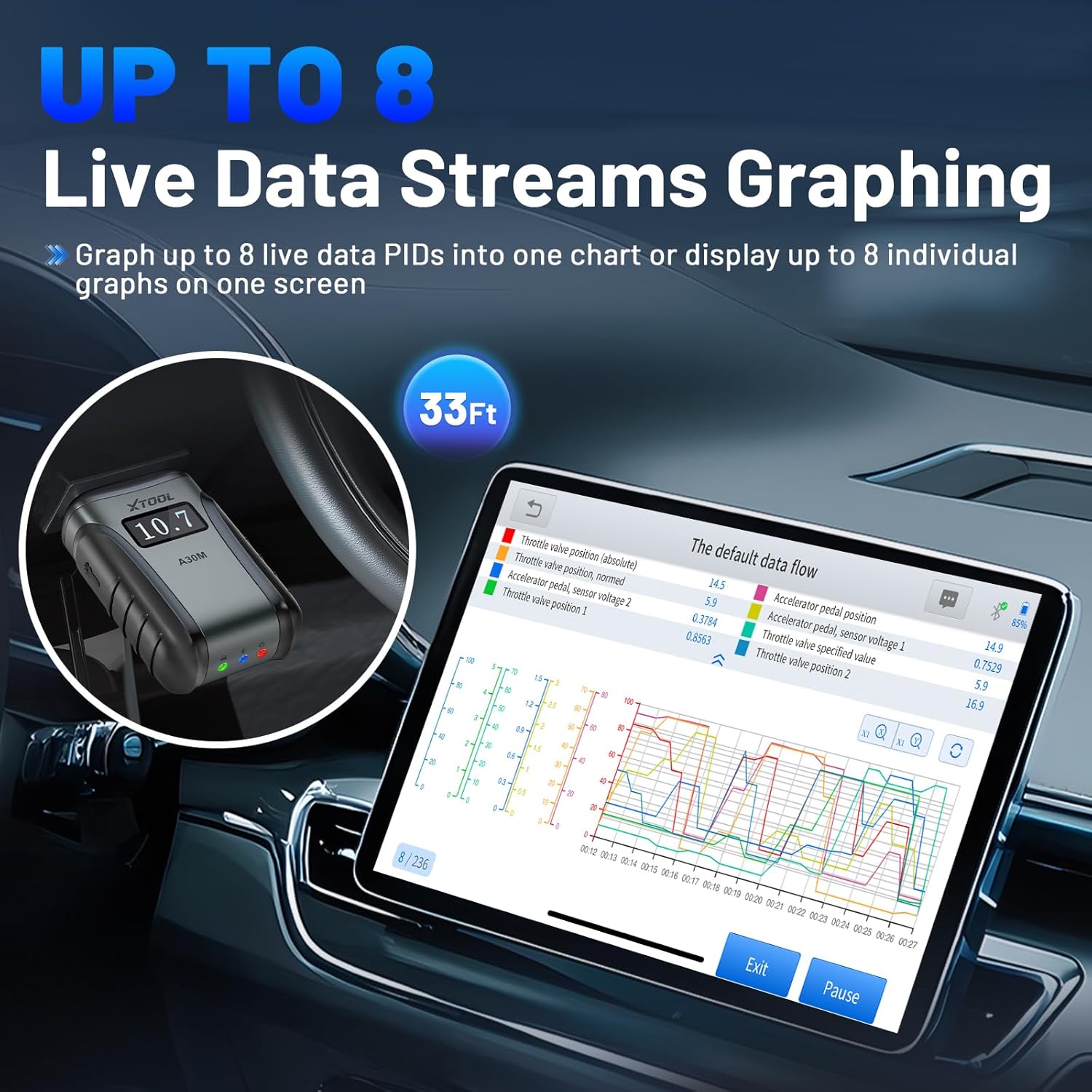 Thumbnail 6 de XTOOL Anyscan A30M OBD2 scanner, 26 resets