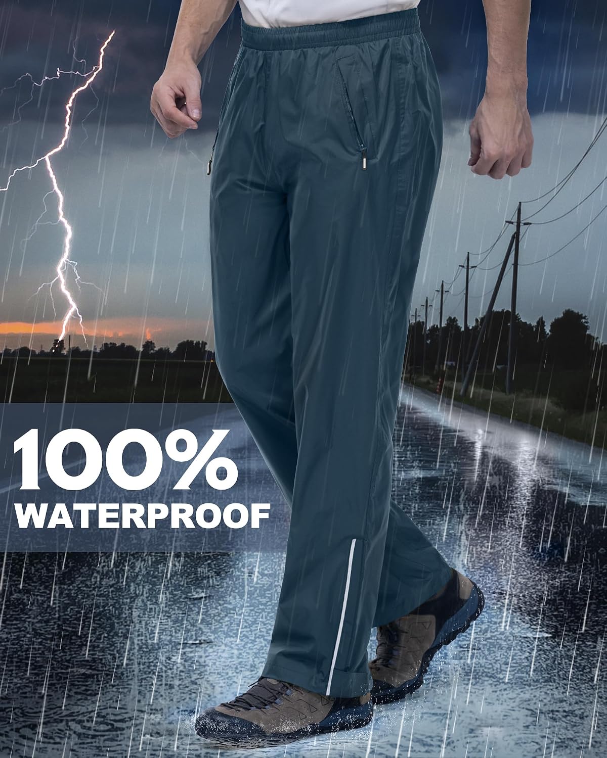 Thumbnail 6 de Outdoor Ventures Herren Regenhose – Wasserdicht, Atmungsaktiv und Packbar für Outdoor-Aktivitäten