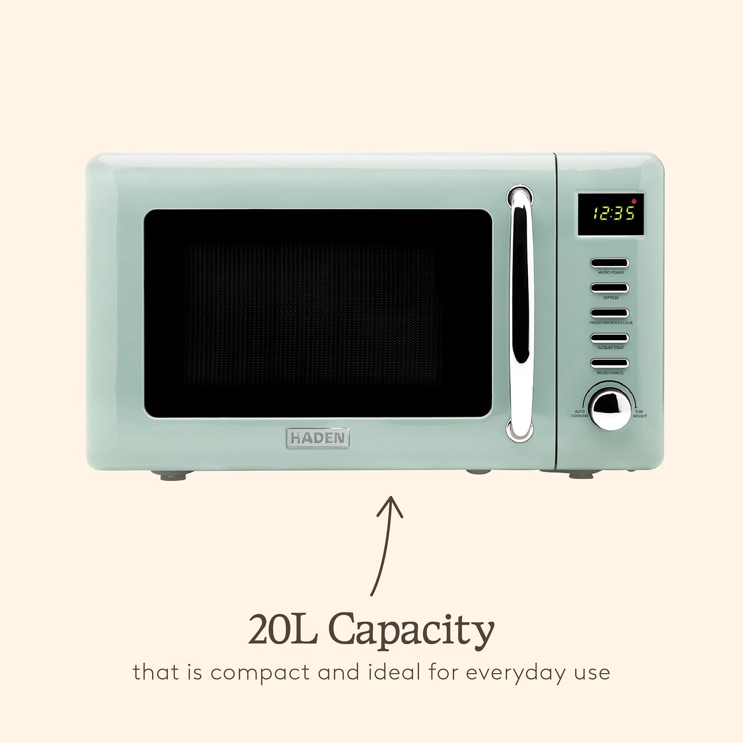 Detalle de HADEN Microwave 20L 800W in Cotswold Green