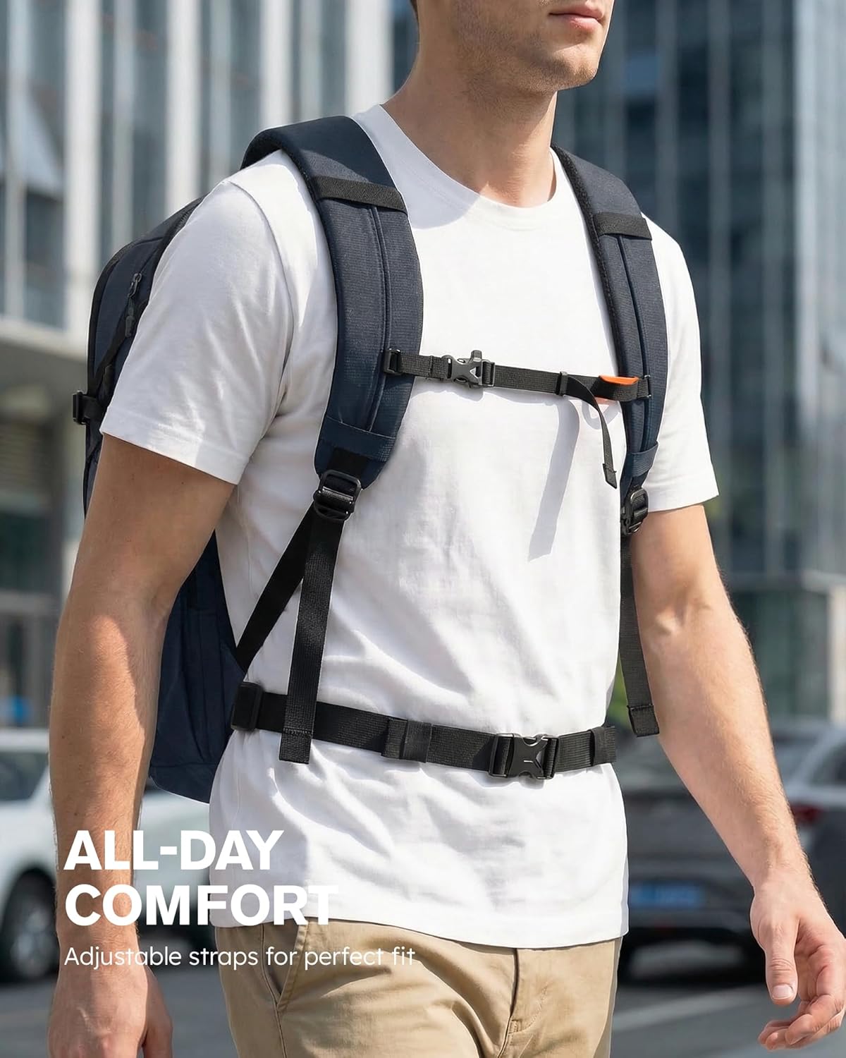 Detalle 2 de Tolaccea Business Laptop Rucksack 32L – Reiserucksack mit 15,6 Zoll Laptopschutz und Nass-/Trockenfach