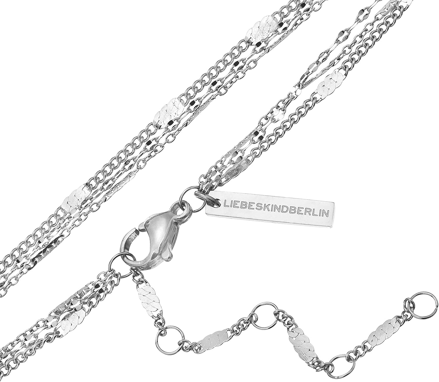 Detalle de LIEBESKIND BERLIN Armband – Layering-Optik aus Edelstahl, verstellbar 17–22 cm