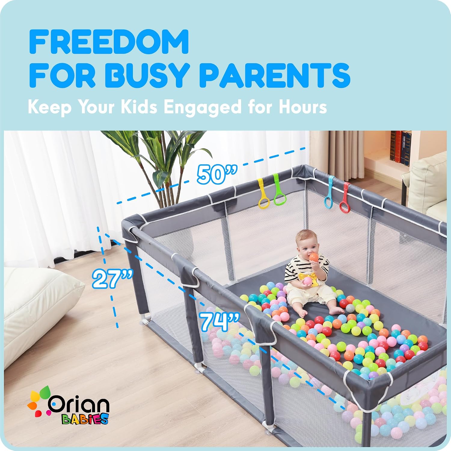 Detalle de Orian Baby Playpen 50x74