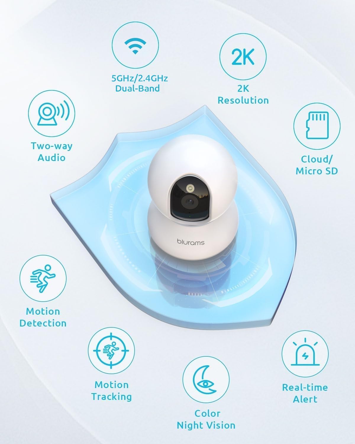 Detalle de blurams Pet Camera 2K: 360° Indoor Camera for Pet Care