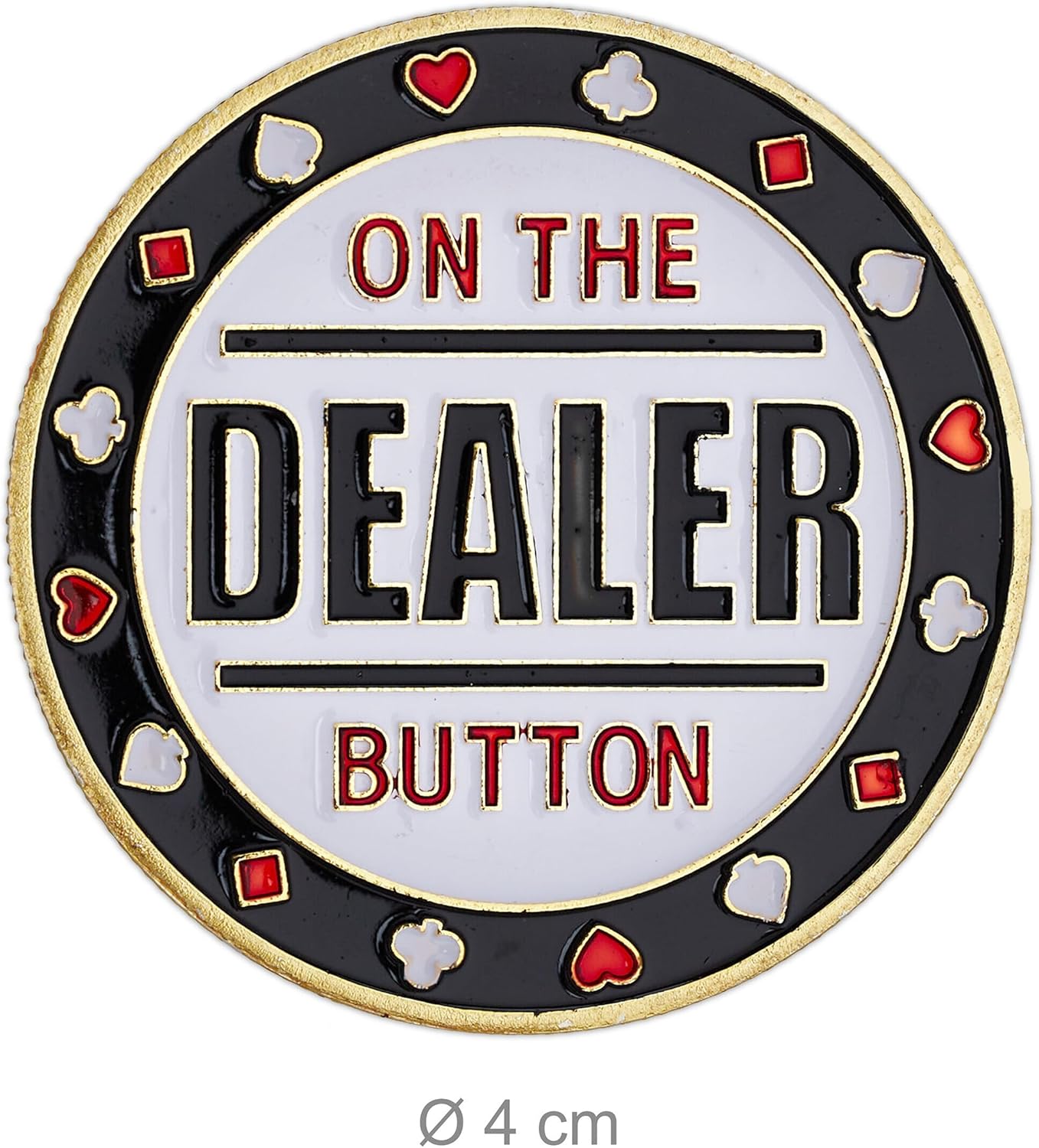 Detalle 2 de Relaxdays boutons de poker dorés Ø 4 cm