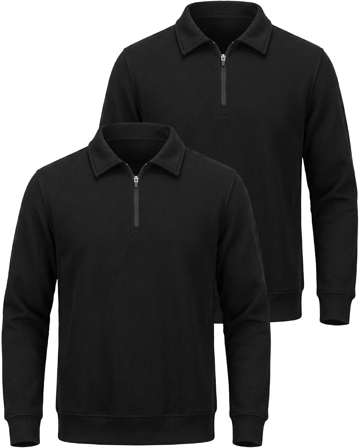 Detalle de Men's Quarter-Zip Pullover 2-Pack